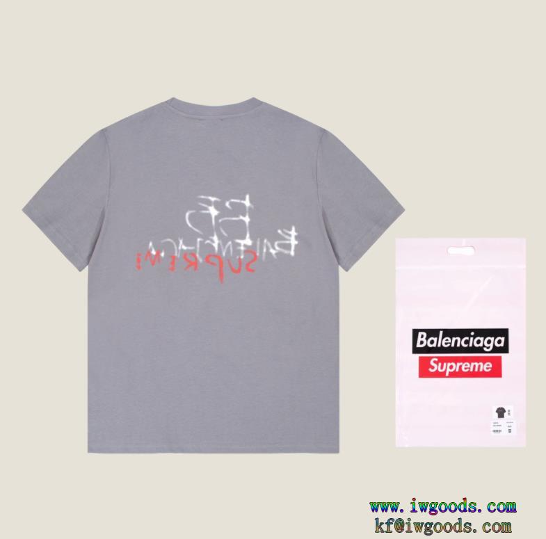 ［爆安価格］ 半袖tシャツシュプリーム顧客優待セールきれいめな印象偽物 ブランド 販売Balenciaga×Supreme