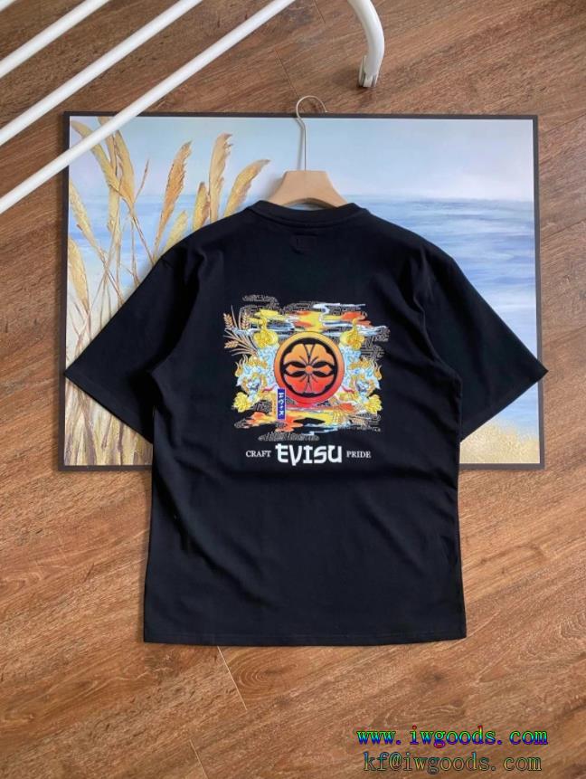キュートな印象今年の2023コーデに活躍するプリント半袖Tシャツコピー ブランド 通販EVISU