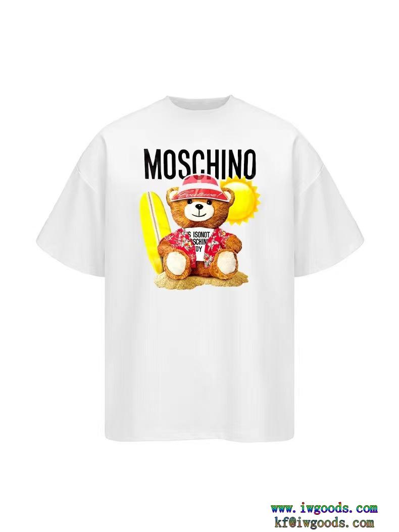 きれいめな印象お出かけスタイル半袖Tシャツスーパー コピー  MOSCHINO モスキーノ