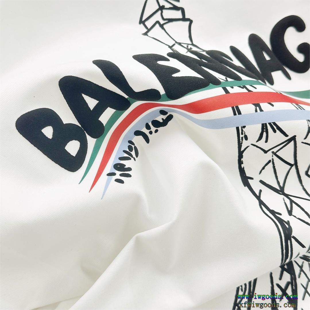 カジュアル半袖TシャツバレンシアガBALENCIAGA偽 ブランド 購入2024で人気の限定新作定番のスタイル2024限定