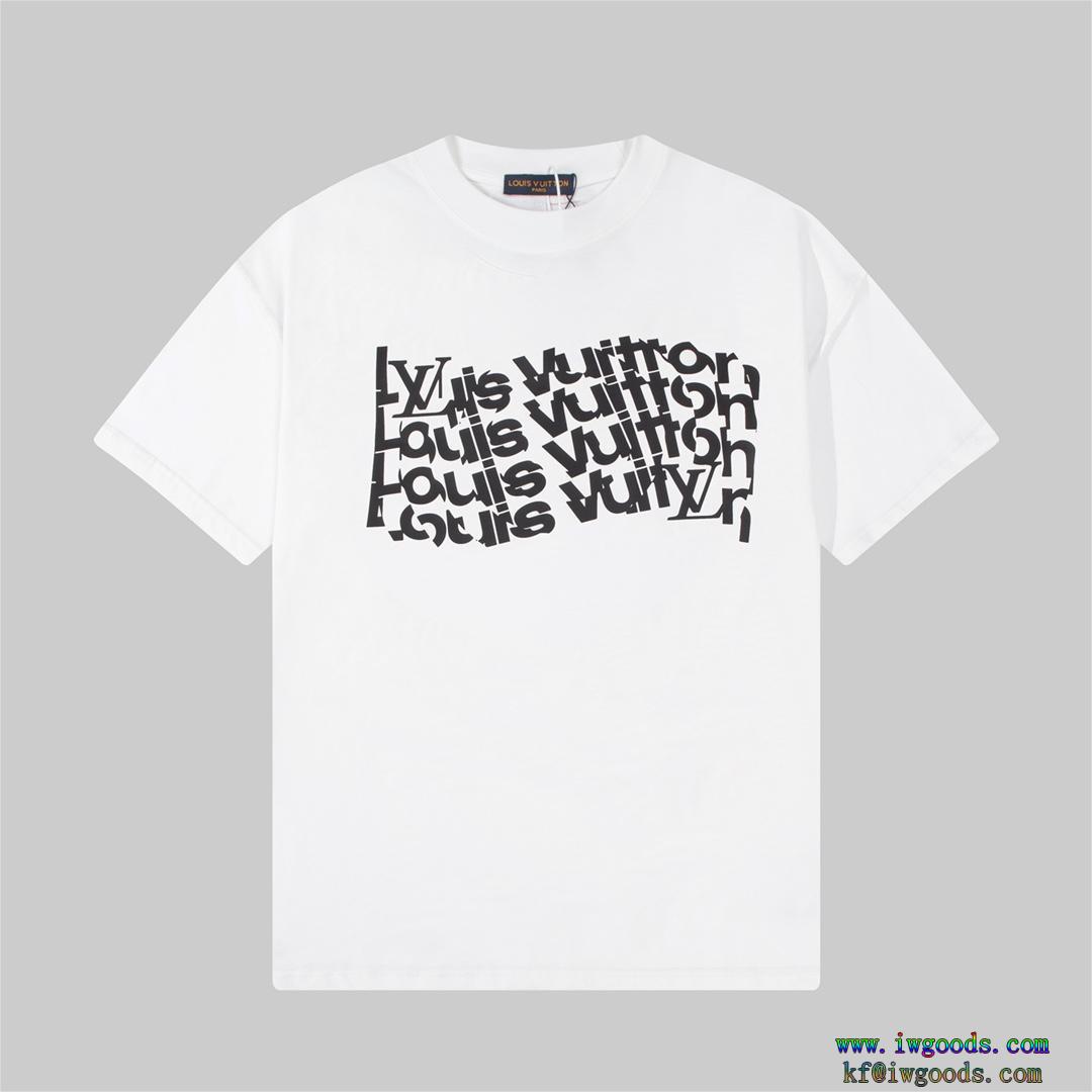偽物 通販 2024夏に意外と人気な新作半袖Tシャツ【ユニセックス】ルイヴィトンLOUIS VUITTON