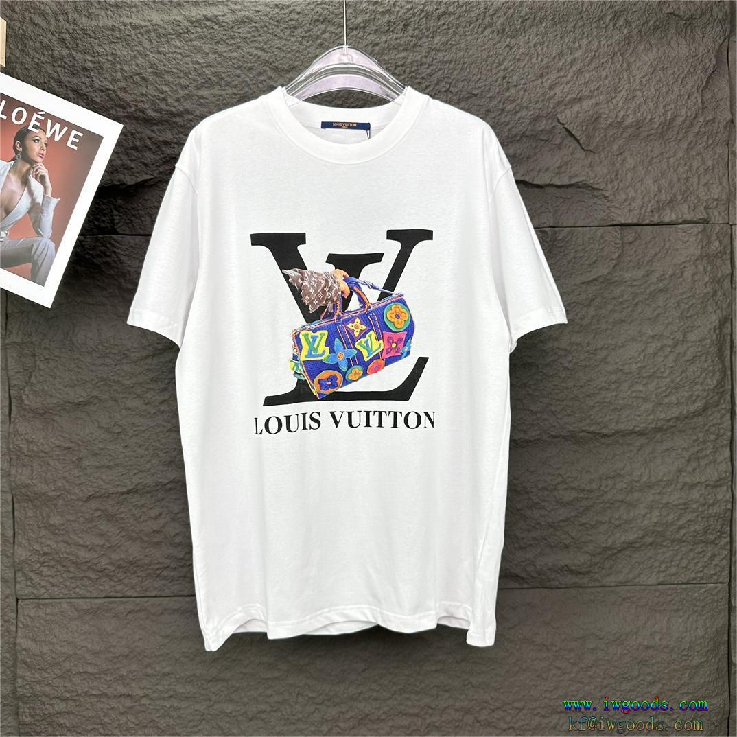 ルイヴィトンLOUIS VUITTON半袖Tシャツ【ユニセックス】スーパー コピー 通販カジュアルに着こなしスタイルアップ効果