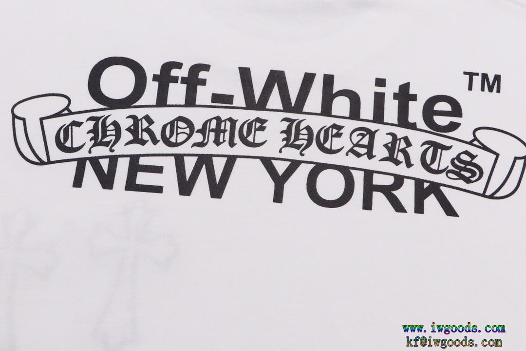 CHROME HEARTSクロムハーツ x OFF WHITE半袖Tシャツ【ユニセックス】偽 ブランド,半袖Tシャツ【ユニセックス】ブランド フェイク