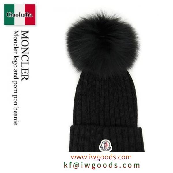 MONCLER ブランド コピー　Logo And Pom Pon Beanie iwgoods.com:hozfkx