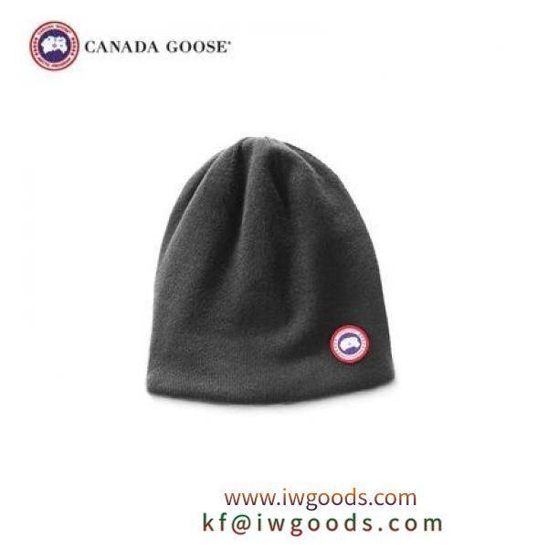 CANADA Goose ブランド 偽物 通販 ニット帽 メンズ グレー スタンダード ウール iwgoods.com:jywy4i