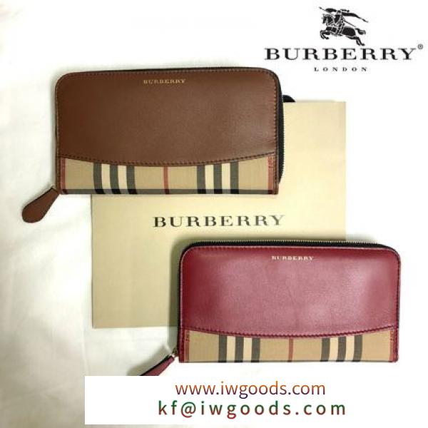 ◆BURBERRY スーパーコピー 代引◆大人気♪ハウスチェック柄♪ラウンドジップ長財布 iwgoods.com:92mnos