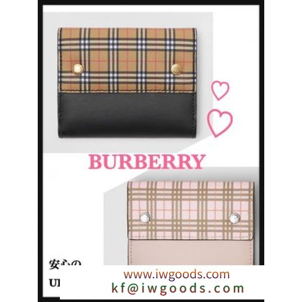 《BURBERRY 偽ブランド》人気◆Small Scale Check Leather Wallet UK発安心 iwgoods.com:paqtqo