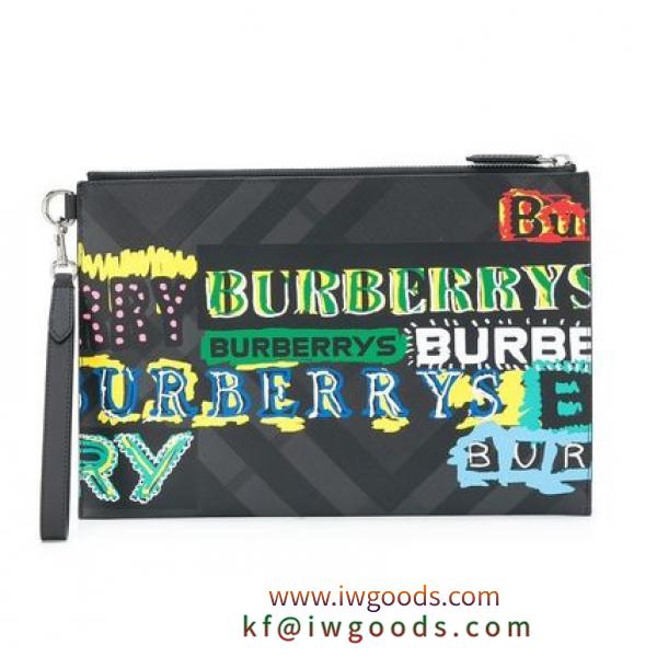 【 BURBERRY 激安コピー 】 タグプリント クラッチ Tag Print Clutch iwgoods.com:q87n2b