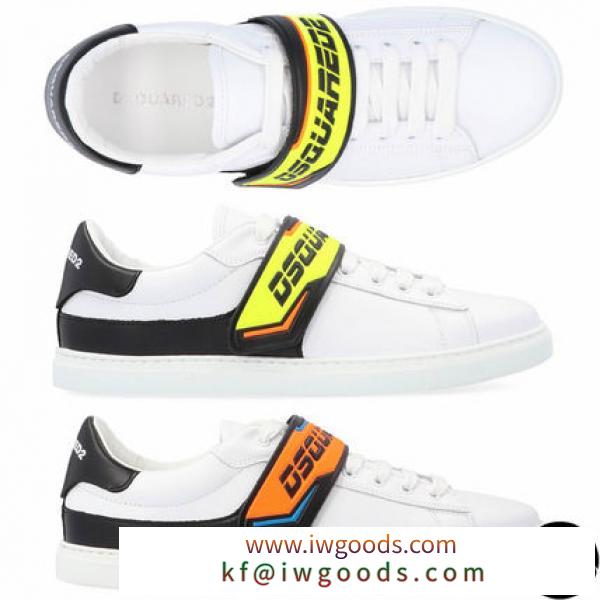 関税込DSQUARED2 激安スーパーコピー New tennis レースアップスニーカー ロゴバンド iwgoods.com:r47dk0