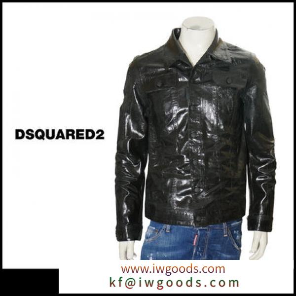 【国内発】DSQUARED2 ブランドコピー商品 ブラック コーティング デニムジャケット iwgoods.com:0vlfgr