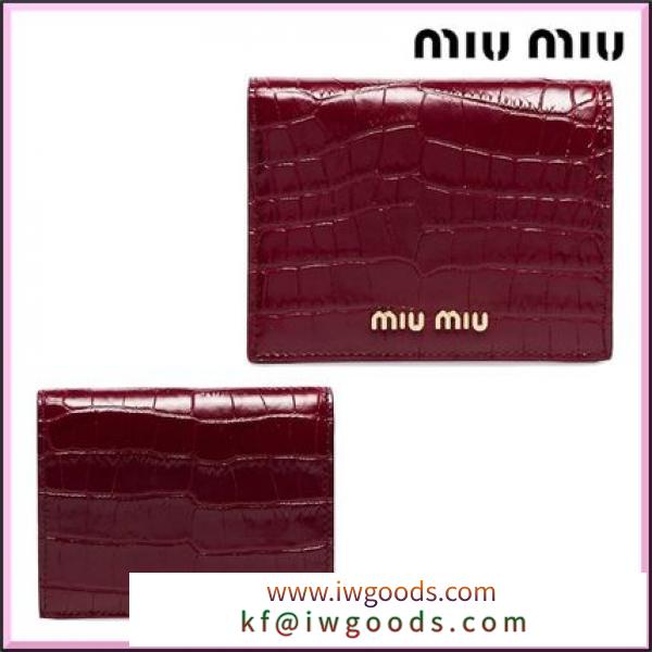 【関税送料込み・国内発送】MIUMIU ブランドコピー クロコ型押しレザー財布　赤 iwgoods.com:7663uh