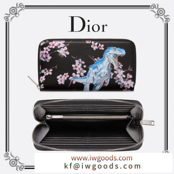 新作≪DIOR 偽ブランド≫ ロゴ入りラウンドジップ長財布 ☆カーフスキン素材 iwgoods.com:ott3g0