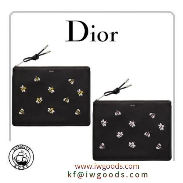 2-5日着【DIOR 激安コピー】カーフスキン “DIOR 激安コピー X KAWS” クラッチ ポーチ iwgoods.com:9cq8m8