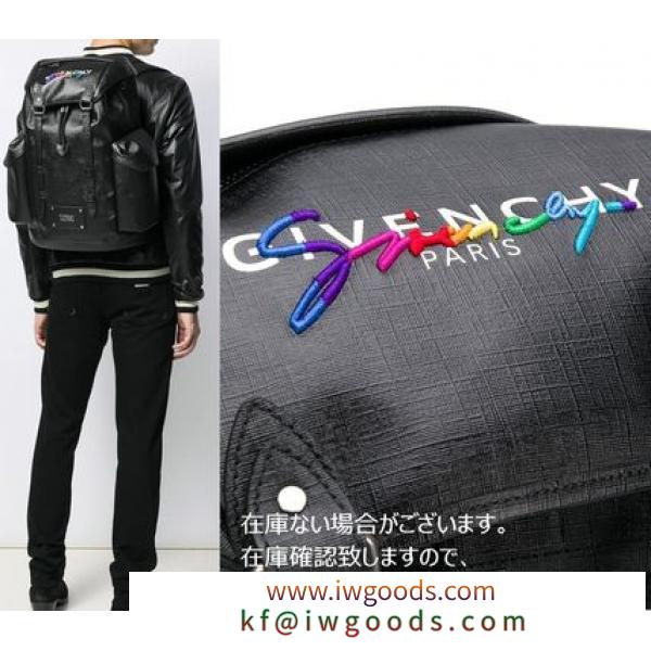 GIVENCHY コピーブランド(ジバンシイ)レインボーロゴバックパック iwgoods.com:y9v182