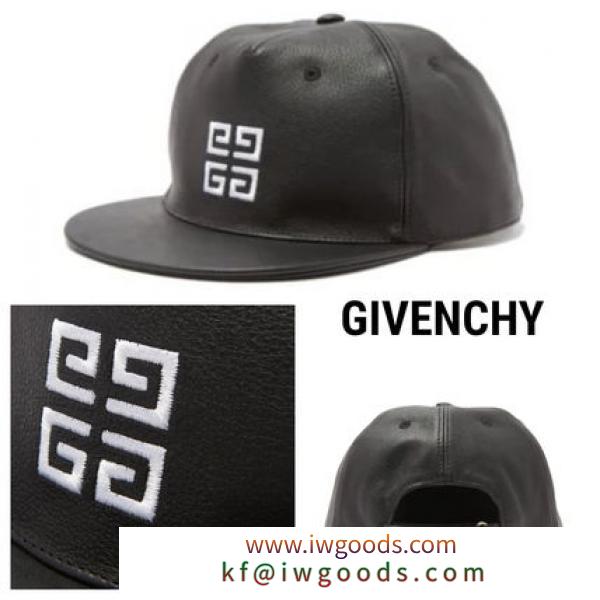 【関送料込】GIVENCHY 激安スーパーコピー  ロゴ ブラック レザーキャップ iwgoods.com:kmzdcx