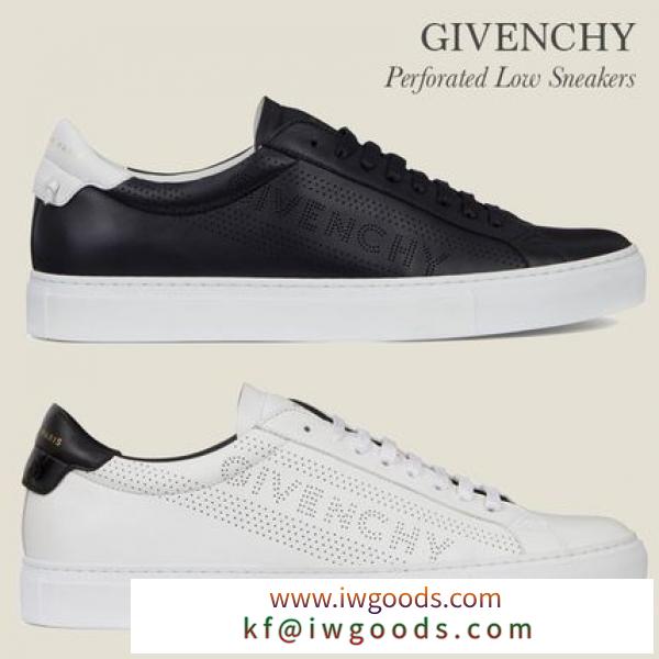 GIVENCHY ブランドコピー商品 PERFORATED LOW SNEAKERS IN LEATHER iwgoods.com:k9yjih