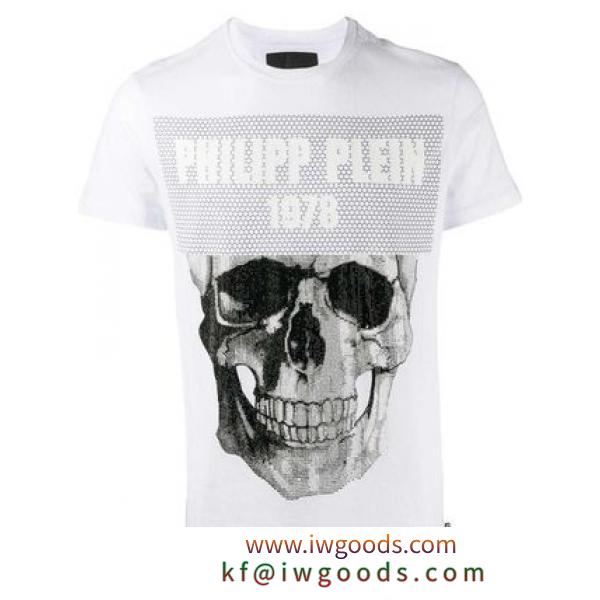 ∞∞PHILIPP PLEIN ブランド 偽物 通販∞∞ スカル ラウンドネック Tシャツ iwgoods.com:e08eic