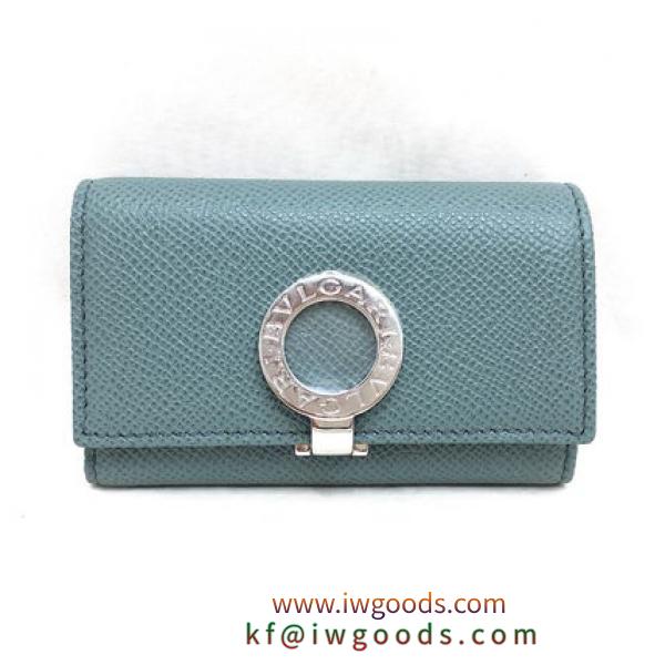 BVLGARI ブランドコピー通販 ブルガリ 偽ブランド 285211 グレインレザー キーケース グリーン系 iwgoods.com:q7rpkp