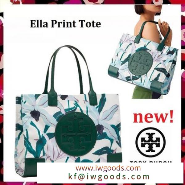 セール 新作 Tory Burch コピーブランド Ella Printed Tote (大) A4サイズ収納OK iwgoods.com:6dlizm