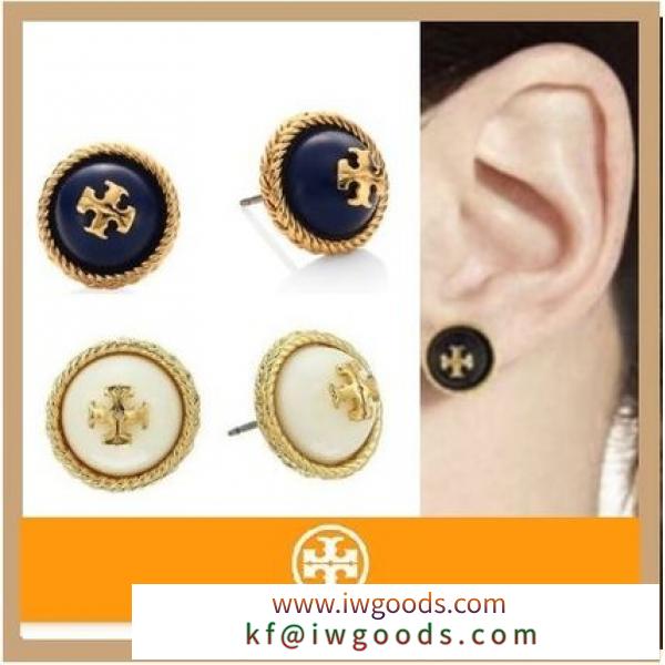 【即発】Tory Burch 激安スーパーコピー★Rope Logo Stud Earrings ピアス iwgoods.com:sazwde