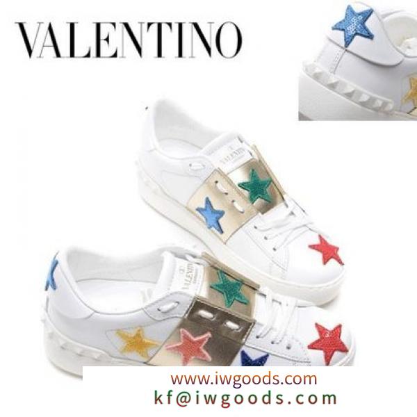 VALENTINO ブランドコピー商品﻿コピー品/EMS発送/送料込み Spangle Star Open Sneakers iwgoods.com:flhwjl