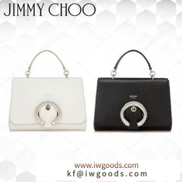 19AW《JIMMY CHOO コピー品》MADELINE クリスタル トップハンドルバッグ iwgoods.com:sg8qcg