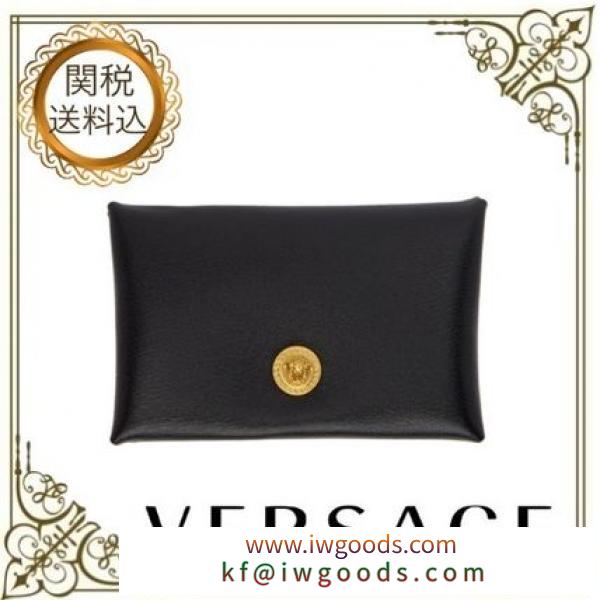 【関税込】VERSACE ブランドコピー☆メデゥーサ レザー カードケース ブラック iwgoods.com:59v26n