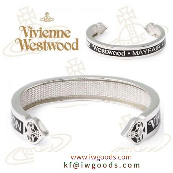 17SS新作★Vivienne WESTWOOD 激安スーパーコピー★VEGAS シルバーバングル★Man黒 iwgoods.com:71fk9f