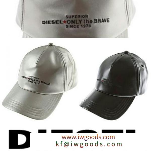 DIESEL コピー商品 通販 SS19 新作 ロゴ キャップ シルバー/ブラック iwgoods.com:aen5ra