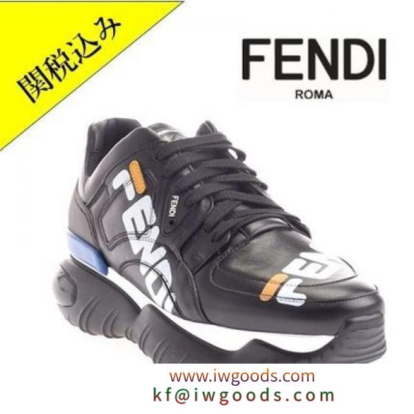 関税込 ! FENDI ブランドコピー商品 ブラック フェンディ ブランドコピー通販 レザー スニーカー iwgoods.com:a3xzv2