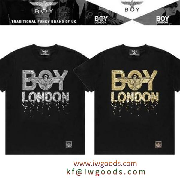 BOY LONDON ブランドコピー(ボーイロンドン ブランドコピー通販)eagleロゴSpangled装飾半袖Tシャツ iwgoods.com:1w01tp