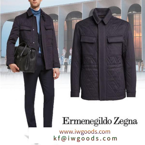 Ermenegildo Zegna ブランドコピー商品 カシミア防水ジャケット blue iwgoods.com:lcbsxm