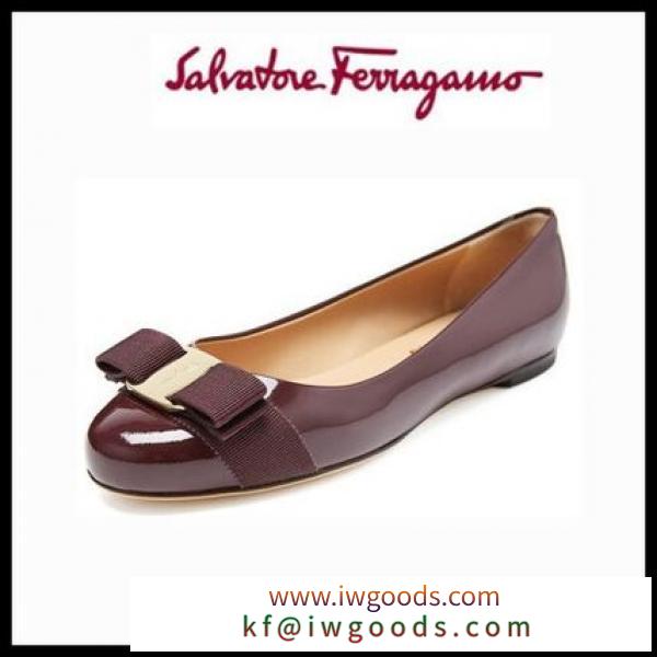 ◆Salvatore FERRAGAMO ブランドコピー◆VARINA フラットシューズ BURGUNDY iwgoods.com:9sw6vp