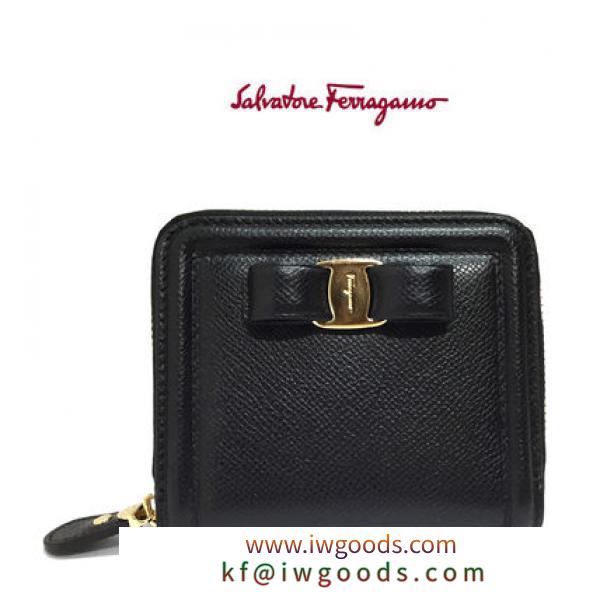 Salvatore FERRAGAMO ブランド コピー 22-D156 0683537 NERO 財布 CALF (新品) iwgoods.com:lqet9b