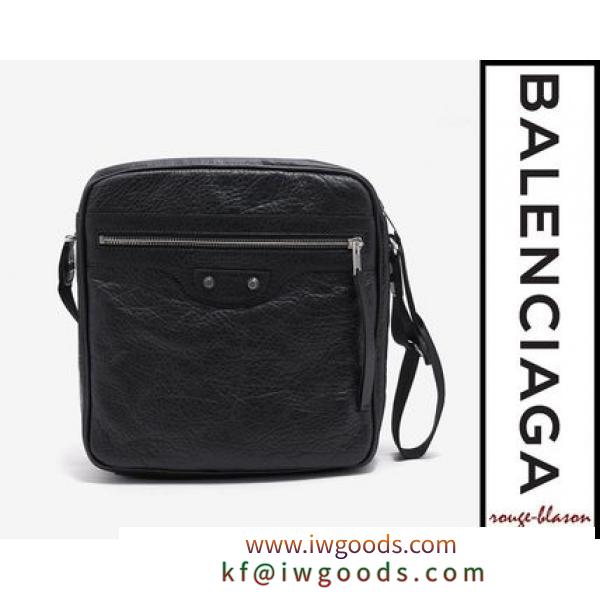 【国内発送】BALENCIAGA コピー品  Black Arena Leather Reporter Bag iwgoods.com:4ikpms