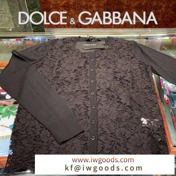 DOLCE&amp;Gabbana コピー品 ドルガバ 19SS レース 長袖カーディガン *黒 iwgoods.com:qtnyyy