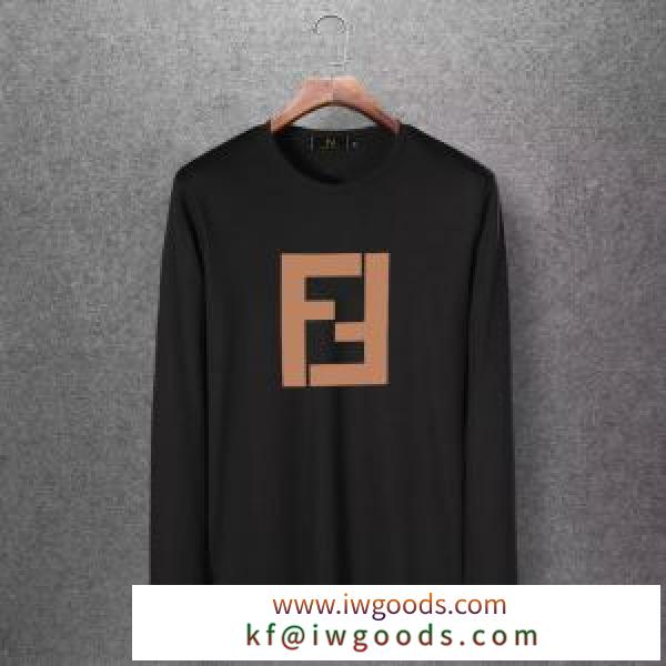 4色可選 長袖Tシャツ 絶対おさえるべきカラーと最新 2020秋冬流行ファション  フェンディ FENDI iwgoods.com yKfaKz