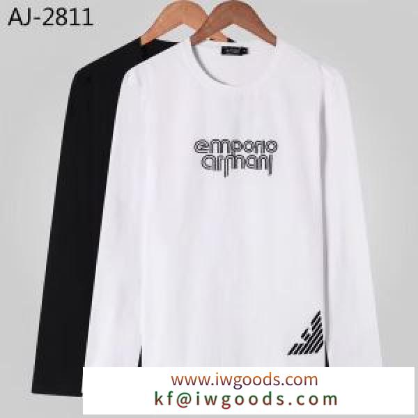 アルマーニ ARMANI 長袖Tシャツ 2色可選 今年らしい新しい人気色 2021秋のファッショントレンドはこれ iwgoods.com 8LjaeC