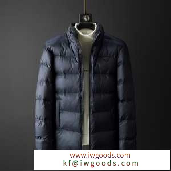 メンズ ダウンジャケットこの秋発売した新作を取り入れる  2色可選  今年秋冬話題の一級品 プラダギフト冬をおしゃれに飾る新作 PRADA iwgoods.com CuGH5b