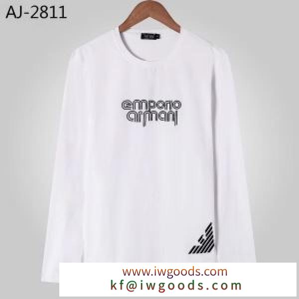 2色可選 アルマーニ ARMANI 長袖Tシャツ 冬のおしゃれを楽しみたい 2020秋冬定番コーデ iwgoods.com fGXnaq