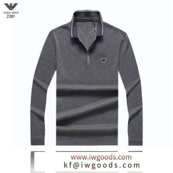 長袖Tシャツ 3色可選 アルマーニ ARMANI 暖かくてナチュラルな雰囲気 2020秋冬の新作 iwgoods.com rKXvSz