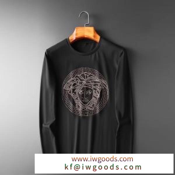 長袖Tシャツ 2色可選 ヴェルサーチ VERSACE 2020秋冬の新作 冬めきコーデを叶える iwgoods.com 4vaOXD