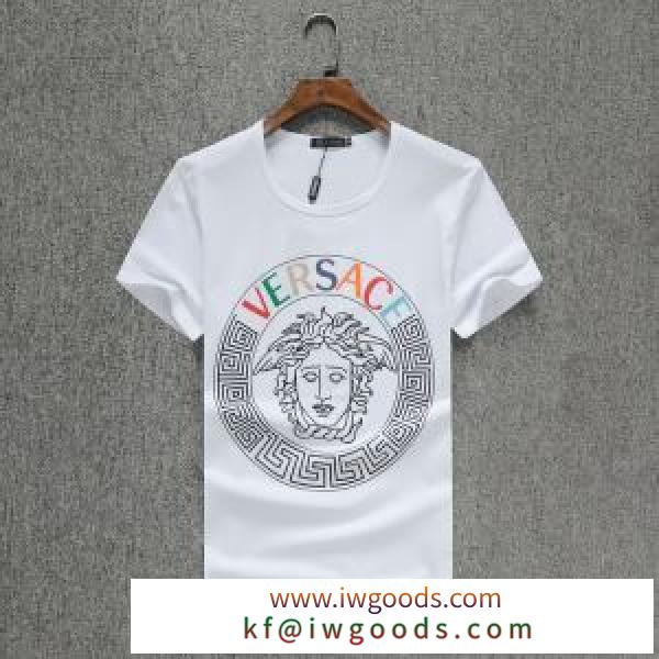 2色可選 有名ブランドです ヴェルサーチ VERSACE 人気ランキング最高 半袖Tシャツ iwgoods.com qyiKzi