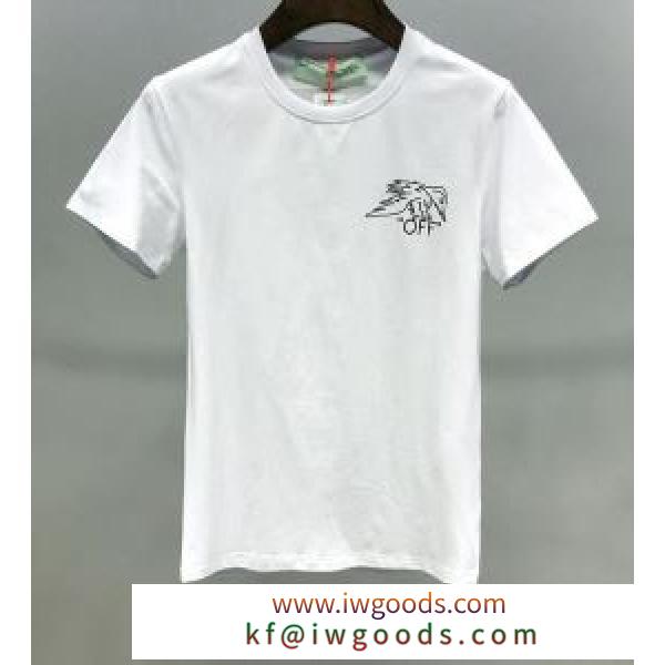 オフホワイト 2色可選 Off-White  半袖/Tシャツストリート系に大人気 デザインお洒落 iwgoods.com eKH9Hj