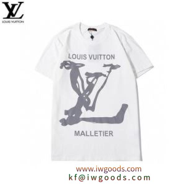 2色可選 ルイ ヴィトン 普段見ないデザインばかり LOUIS VUITTON 半袖Tシャツ 非常にシンプルなデザインな iwgoods.com rOrmiu