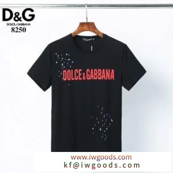2020ブランド新品Dolce&Gabbana ｔシャツ おしゃれ着心地 ドルガバ スーパーコピー D&Gロゴプリント吸汗速乾 iwgoods.com rGryKb