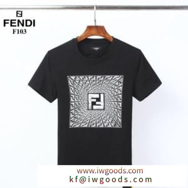 FENDI Tシャツ おすすめ 激安フェンデイ コピー カジュアル スタイリッシュ2020春夏新作コットン半袖着こなし