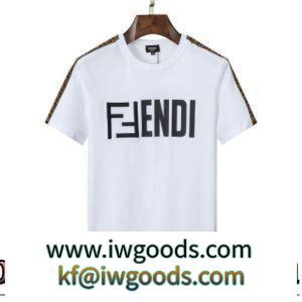 2022春夏しわになりにくい  細身のシルエット 半袖Tシャツ 変わらない人気を誇る FENDIスーパーコピー iwgoods.com H19jau