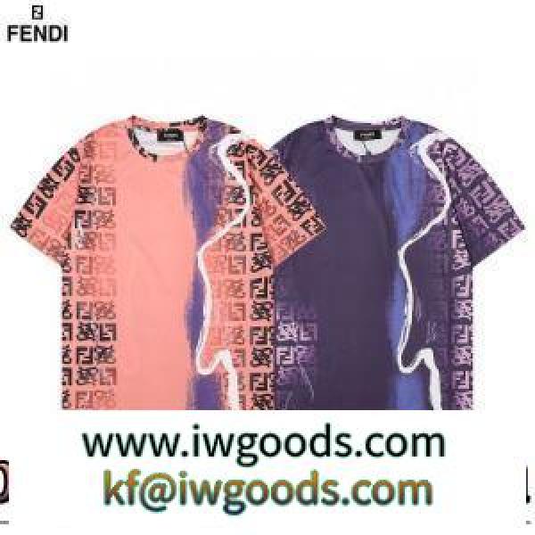 2色可選 収縮性のある バリエーションに富む 半袖Tシャツ 2022春夏 落ち着いた感覚 FENDI偽物ブランド iwgoods.com 1bGvaq