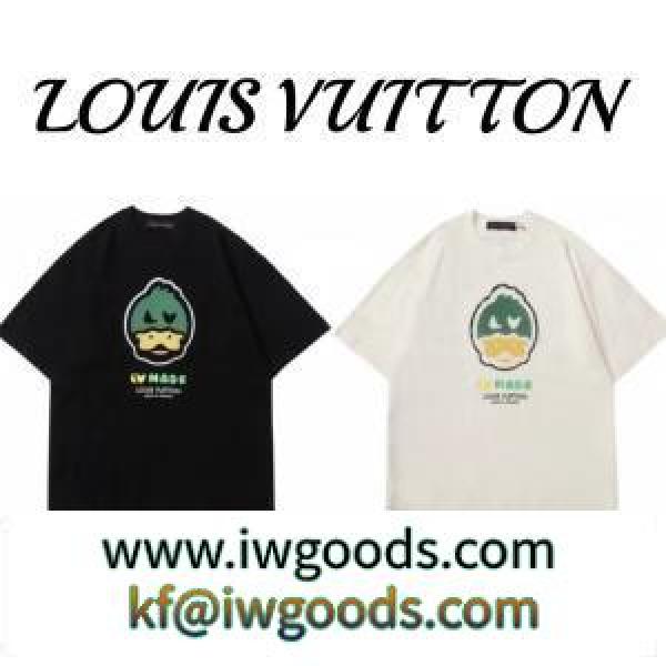 最も勢いのあるブランド LOUIS VUITTON ルイ ヴィトンｔシャツコピー 刺繍プリント 肌触りの着心地が良い iwgoods.com yiqqqy
